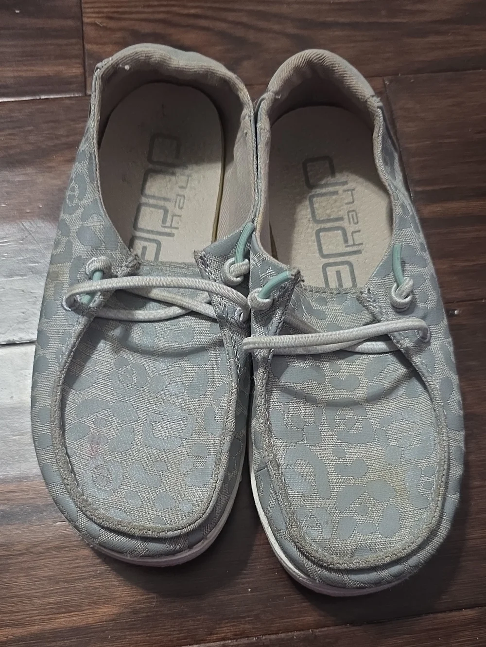 Hey Dude Women's Slip-On Casual Loafers in Light Blue Gray